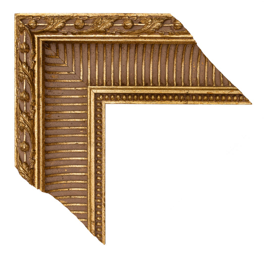 Altın Dekoratif İşlemeli Ahşap Çerçeve