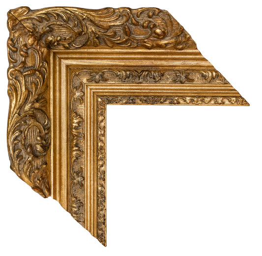 Altın Dekoratif Ahşap Oyma Çerçeve