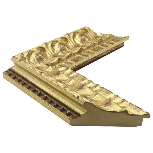 Altın Dekoratif İşlemeli Ahşap Çerçeve