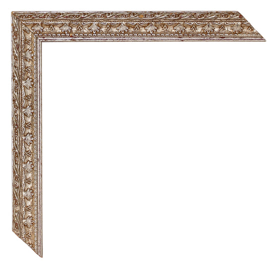 Gümüş Eskitilmiş Dekoratif Ahşap Oyma Çerçeve